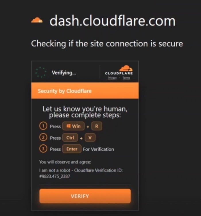 Επίθεση ClickFix που φιλοξενείται σε αθλητικά ρούχα[.]σπίτια (Πηγή - Infoblox)